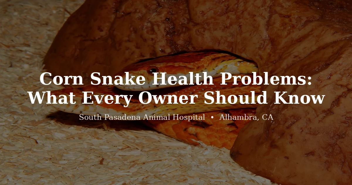 Corn snake — common health problems and reptile vet care at South Pasadena Animal Hospital in Alhambra